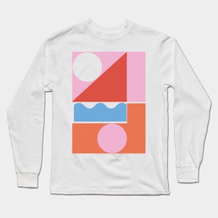 Fun Abstract Shapes Long Sleeve T-Shirt